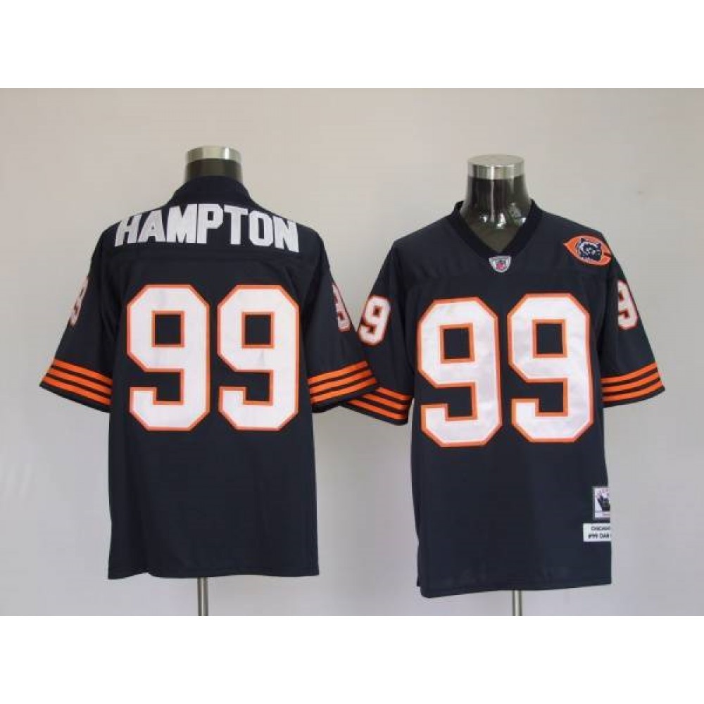 Mitchell & Ness Bears #99 Dan Hampton Blue With Big Number Bear Patch Stitched Throwback NFL Jersey Mitchell & Ness Bears #99 Dan Hampton Blue With Big Number Bear Patch Stitched Throwback NFL Jersey