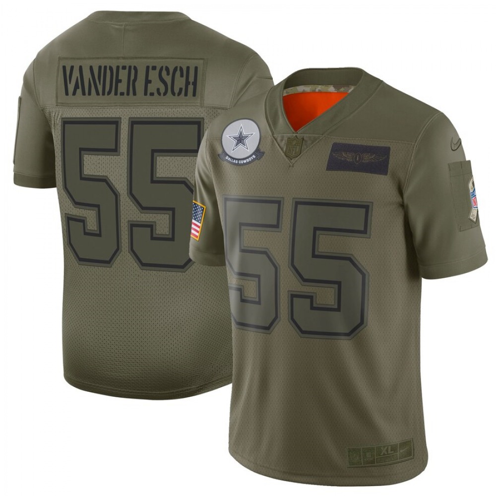 Men's Dallas Cowboys #55 Leighton Vander Esch 2019 Camo Salute To Service Limited Stitched NFL Jersey Men's Dallas Cowboys #55 Leighton Vander Esch 2019 Camo Salute To Service Limited Stitched NFL Jersey