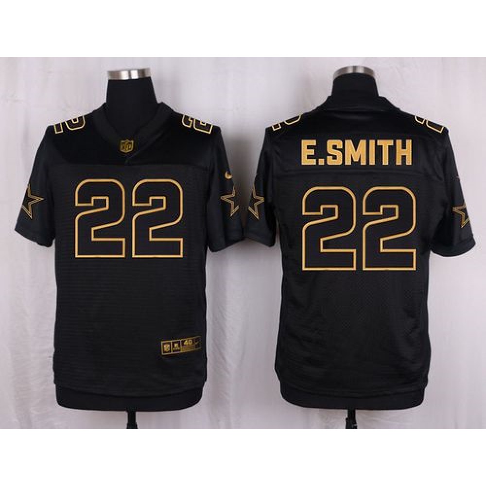 Nike Cowboys #22 Emmitt Smith Black Men's Stitched NFL Elite Pro Line Gold Collection Jersey Nike Cowboys #22 Emmitt Smith Black Men's Stitched NFL Elite Pro Line Gold Collection Jersey