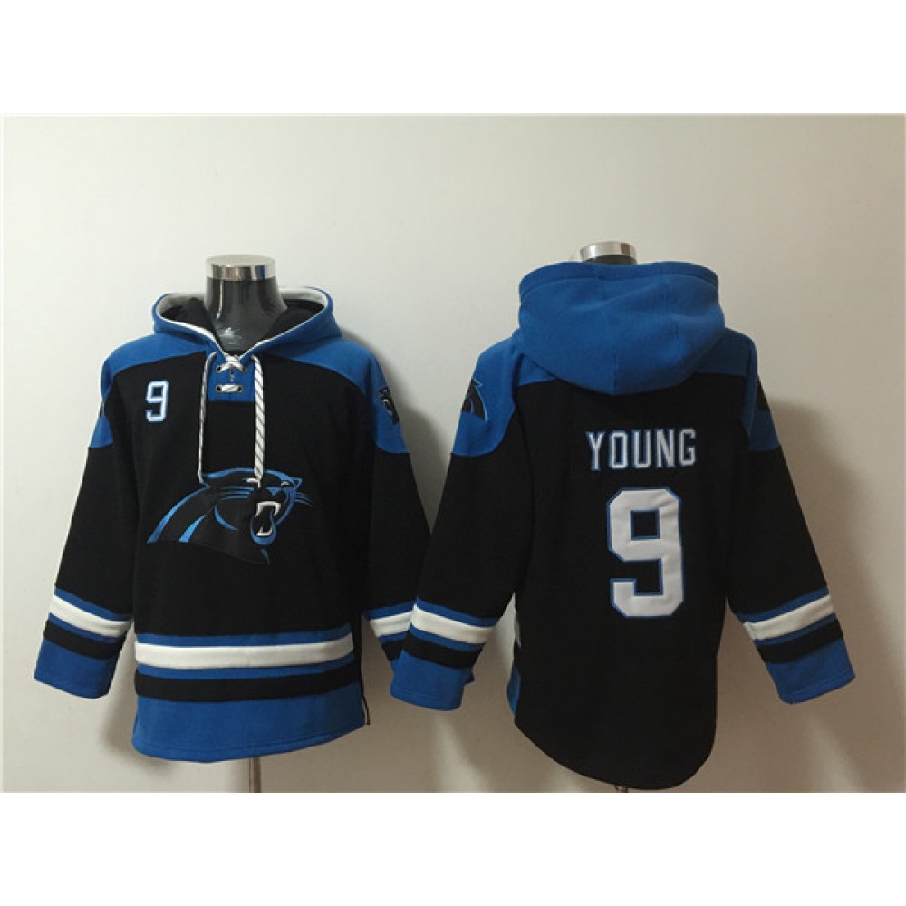Men's Carolina Panthers #9 Bryce Young Black Ageless Must-Have Lace-Up Pullover Hoodie Men's Carolina Panthers #9 Bryce Young Black Ageless Must-Have Lace-Up Pullover Hoodie