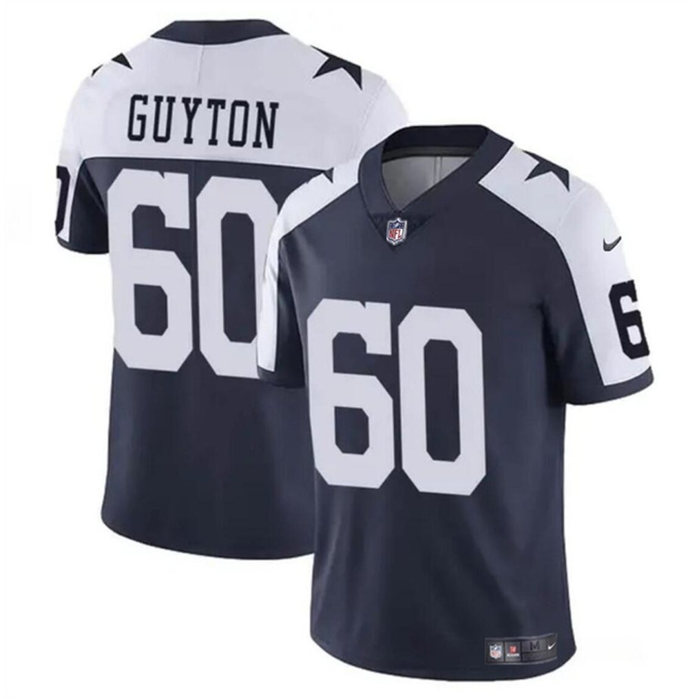 Youth Dallas Cowboys #60 Tyler Guyton Navy/White 2024 Draft Vapor Untouchable Thanksgiving Limited Stitched Football Jersey Youth Dallas Cowboys #60 Tyler Guyton Navy/White 2024 Draft Vapor Untouchable Thanksgiving Limited Stitched Football Jersey