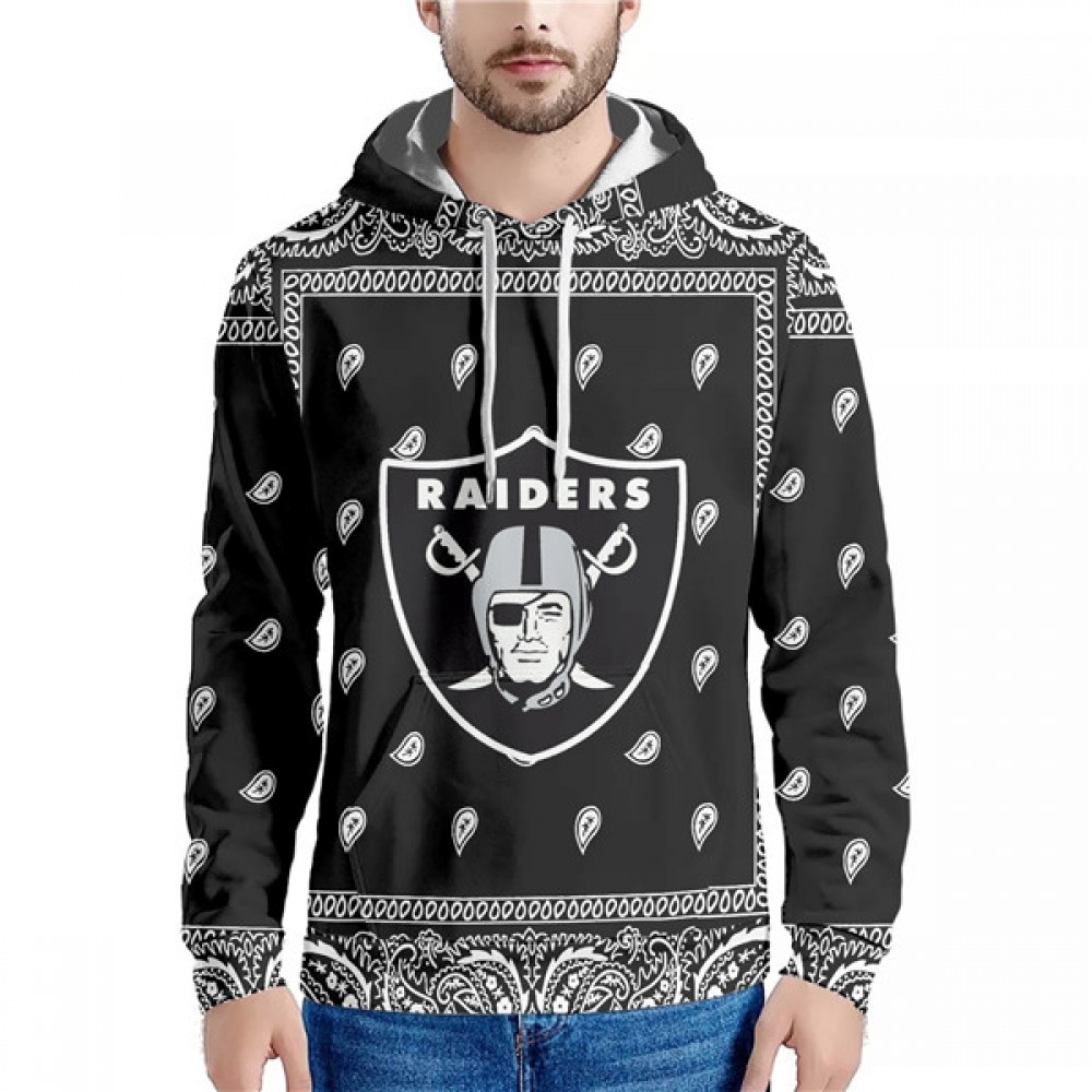 Men's Las Vegas Raiders Black Pullover Hoodie Men's Las Vegas Raiders Black Pullover Hoodie