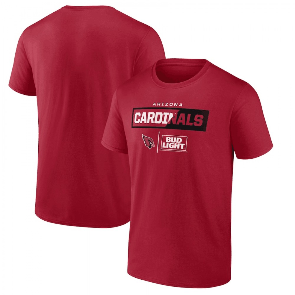 Men's Arizona Cardinals Red x Bud Light T-Shirt Men's Arizona Cardinals Red x Bud Light T-Shirt