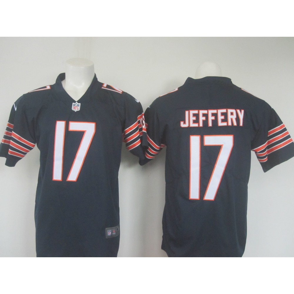 Men's Nike Bears #17 Alshon Jeffery Navy Limited Rush Stitched NFL Jersey