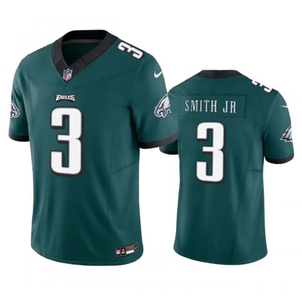 Men's Philadelphia Eagles #3 Nolan Smith JR Green 2023 F.U.S.E. Vapor Untouchable Limited Stitched Football Jersey Men's Philadelphia Eagles #3 Nolan Smith JR Green 2023 F.U.S.E. Vapor Untouchable Limited Stitched Football Jersey