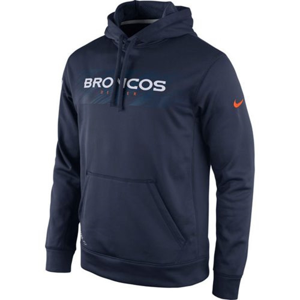 Denver Broncos Nike KO Speed Wordmark Performance Hoodie Navy Blue Denver Broncos Nike KO Speed Wordmark Performance Hoodie Navy Blue