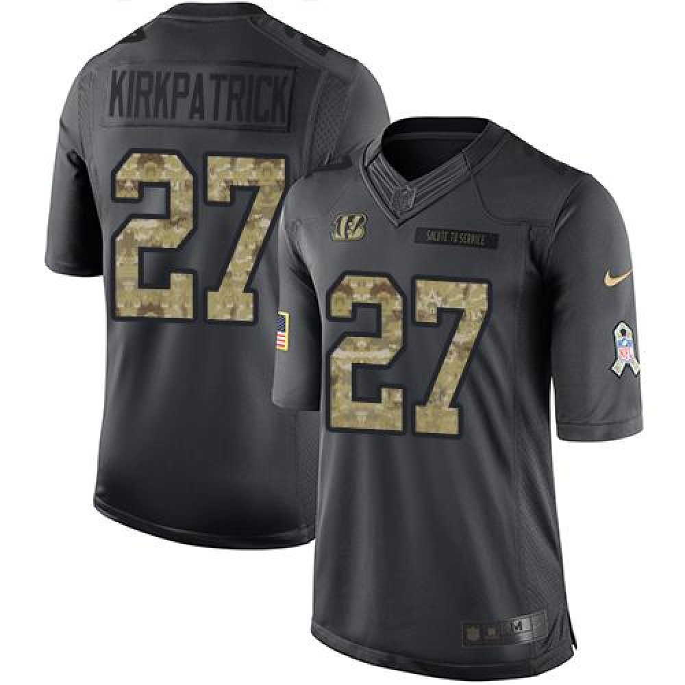 Nike Bengals #27 Dre Kirkpatrick Black Men's Stitched NFL Limited 2016 Salute to Service Jersey Nike Bengals #27 Dre Kirkpatrick Black Men's Stitched NFL Limited 2016 Salute to Service Jersey