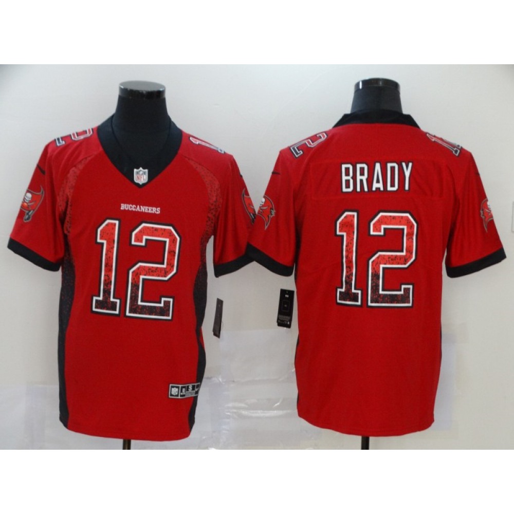 Men's Tampa Bay Buccaneers #12 Tom Brady Red Drift Fashion Color Rush Stitched Jersey Men's Tampa Bay Buccaneers #12 Tom Brady Red Drift Fashion Color Rush Stitched Jersey