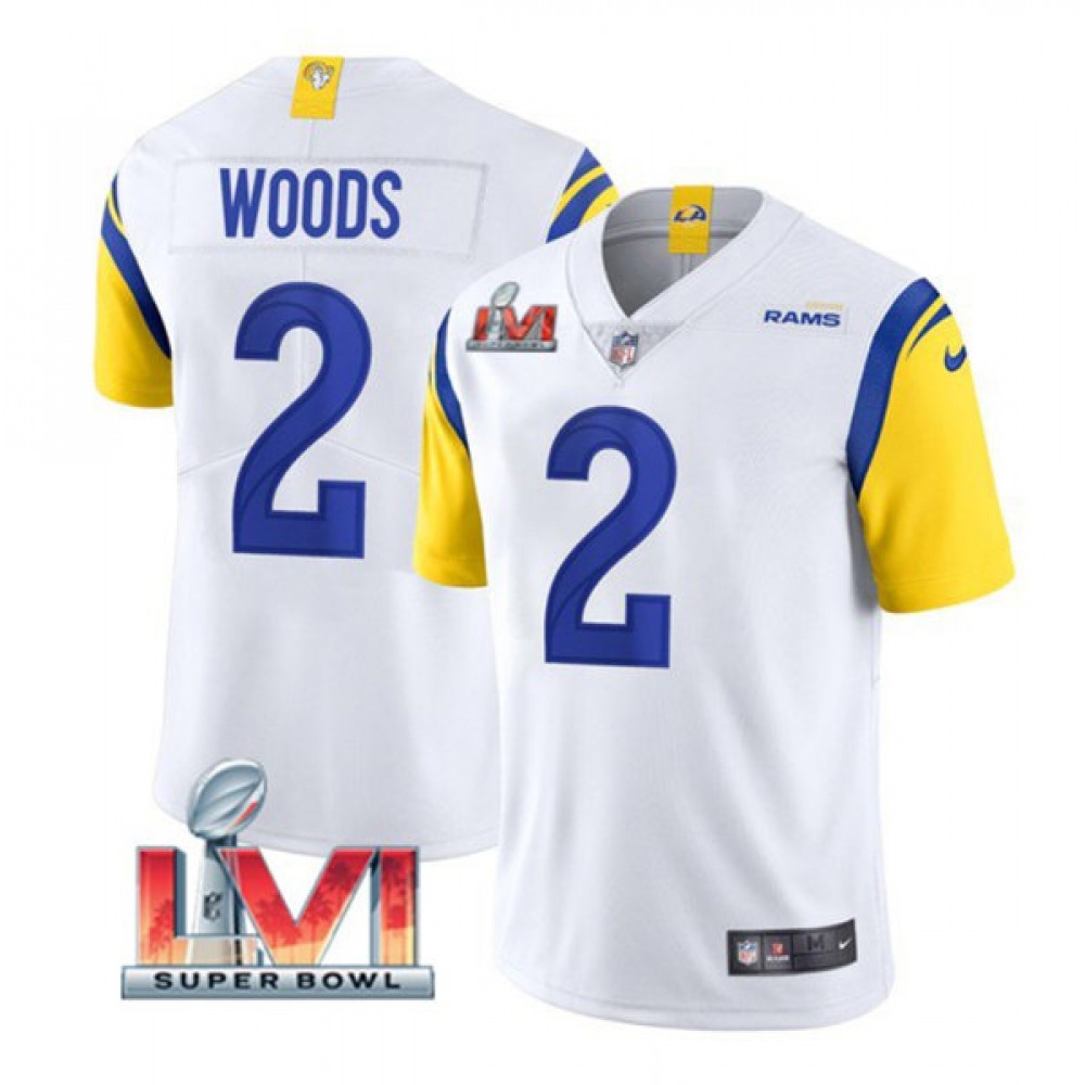 Youth Los Angeles Rams #2 Robert Woods White 2022 Super Bowl LVI Vapor Untouchable Limited Stitched Jersey Youth Los Angeles Rams #2 Robert Woods White 2022 Super Bowl LVI Vapor Untouchable Limited Stitched Jersey