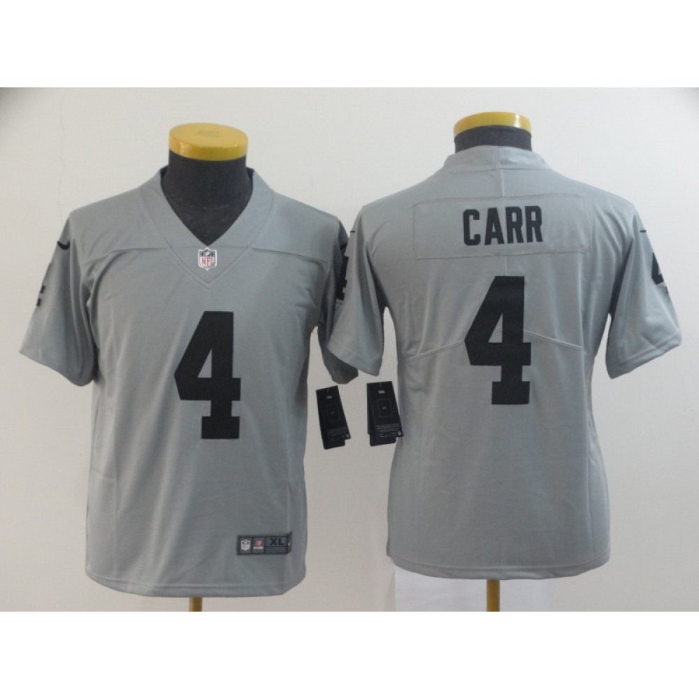 Youth Oakland Raiders #4 Derek Carr 2019 Gary Inverted Legend Stitched NFL Jersey Youth Oakland Raiders #4 Derek Carr 2019 Gary Inverted Legend Stitched NFL Jersey