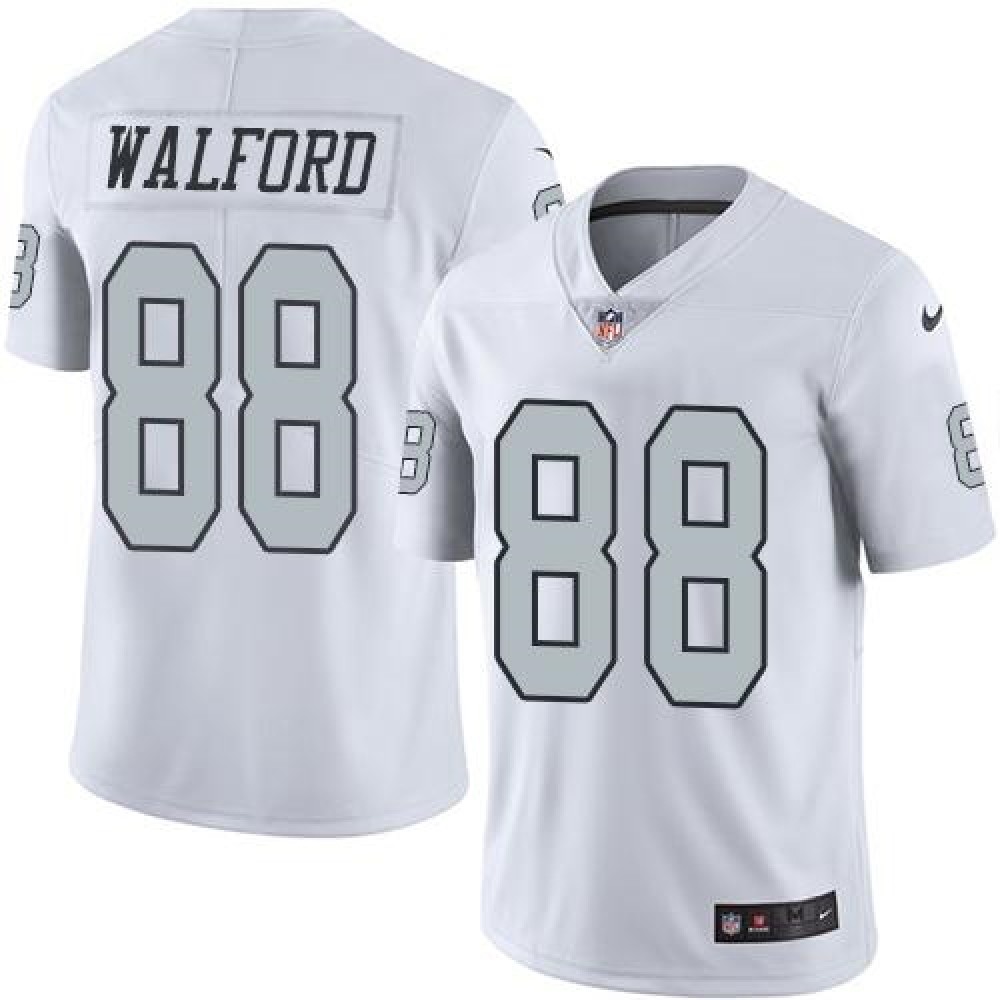 Nike Raiders #88 Clive Walford White Men's Stitched NFL Limited Rush Jersey Nike Raiders #88 Clive Walford White Men's Stitched NFL Limited Rush Jersey