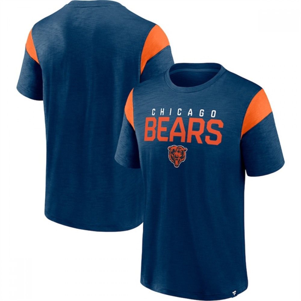 Men's Chicago Bears Navy/Orange Home Stretch Team T-Shirt Men's Chicago Bears Navy/Orange Home Stretch Team T-Shirt