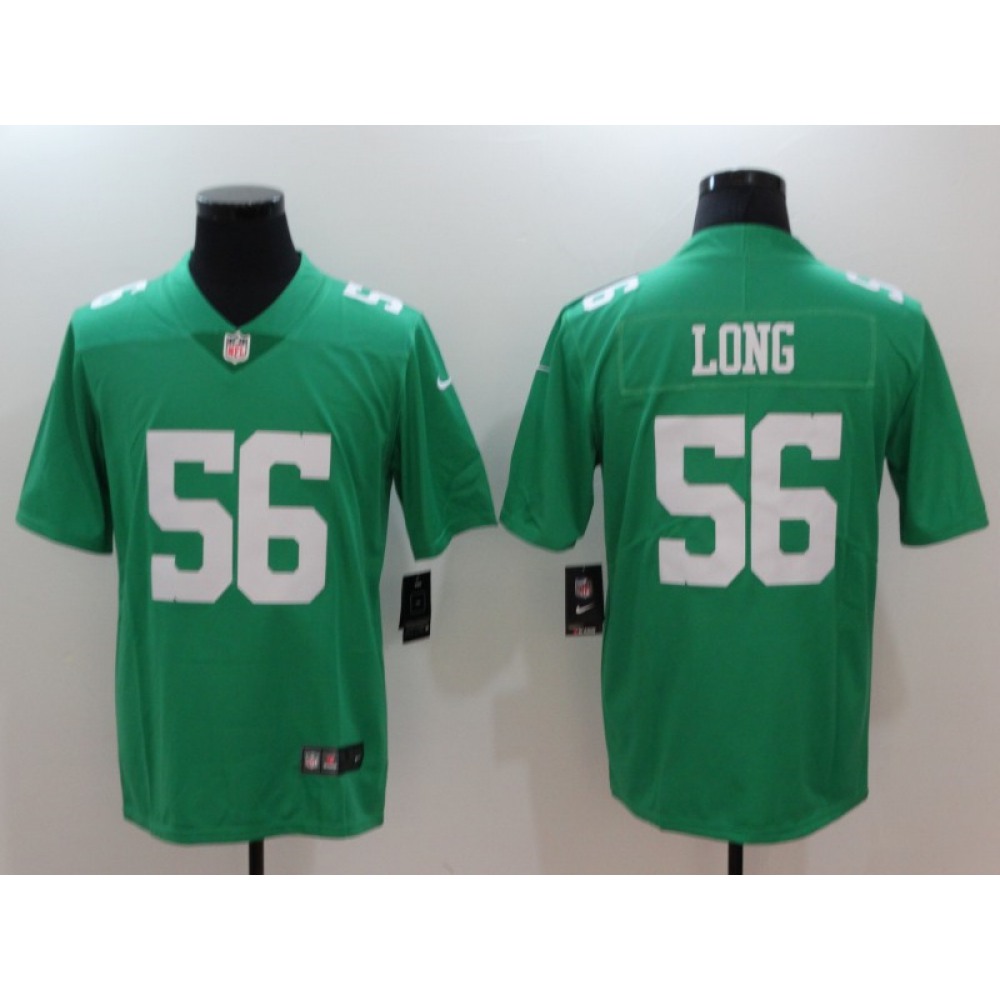 Men's Philadelphia Eagles #56 Chris Long Green Throwback Vapor Untouchable Limited Stitched NFL Jersey Men's Philadelphia Eagles #56 Chris Long Green Throwback Vapor Untouchable Limited Stitched NFL Jersey