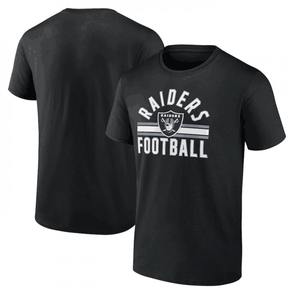 Men's Las Vegas Raiders Black Arch Stripe T-Shirt Men's Las Vegas Raiders Black Arch Stripe T-Shirt