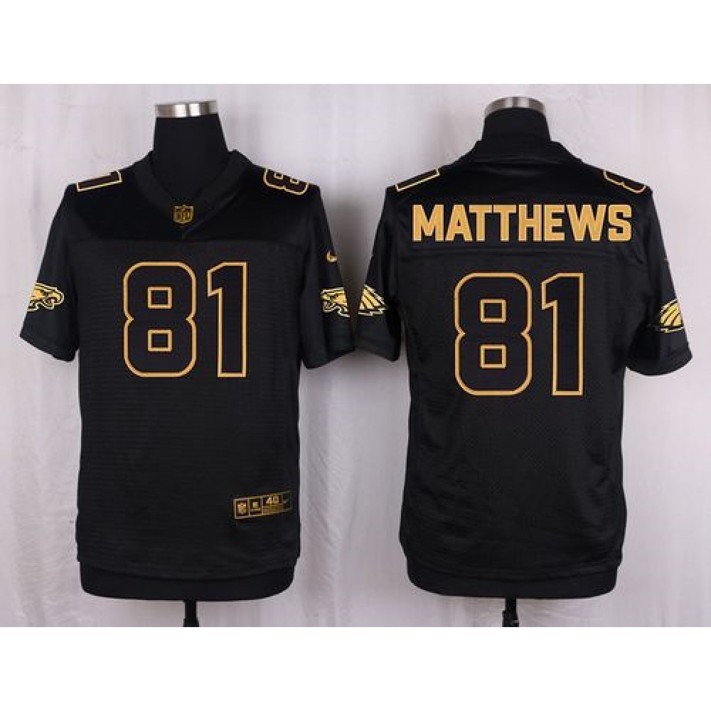 Nike Eagles #81 Jordan Matthews Black Men's Stitched NFL Elite Pro Line Gold Collection Jersey Nike Eagles #81 Jordan Matthews Black Men's Stitched NFL Elite Pro Line Gold Collection Jersey