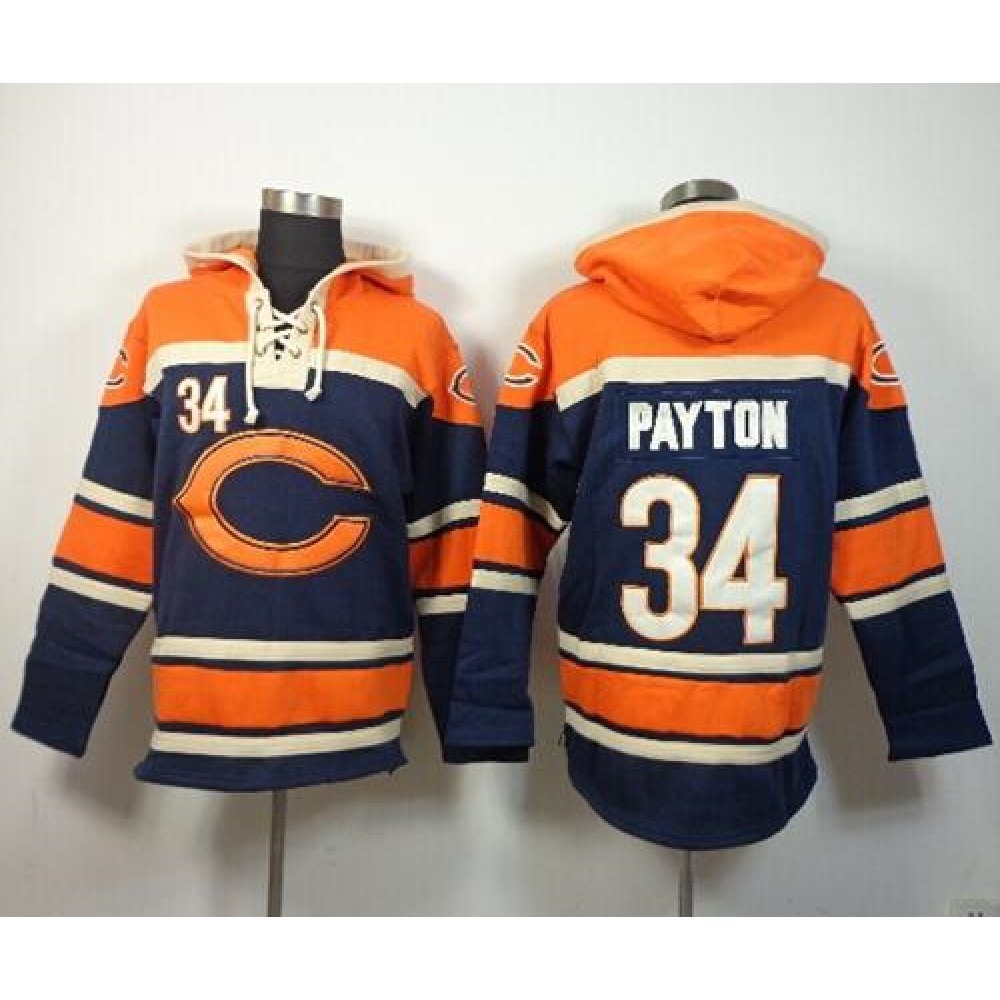 Nike Bears #34 Walter Payton Navy Blue Sawyer Hoodie Sweatshirt NFL Hoodie Nike Bears #34 Walter Payton Navy Blue Sawyer Hoodie Sweatshirt NFL Hoodie
