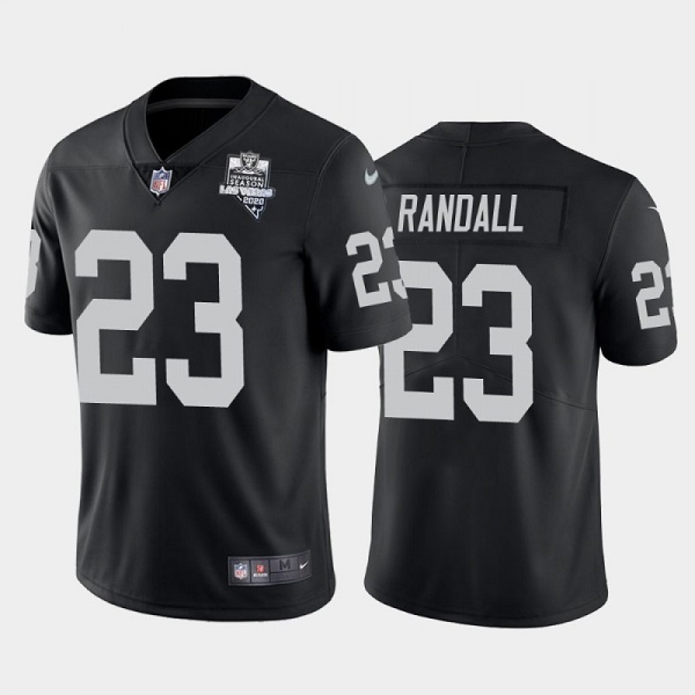 Men's Las Vegas Raiders #23 Damarious Randall Black 2020 Inaugural Season Vapor Limited Stitched Jersey Men's Las Vegas Raiders #23 Damarious Randall Black 2020 Inaugural Season Vapor Limited Stitched Jersey