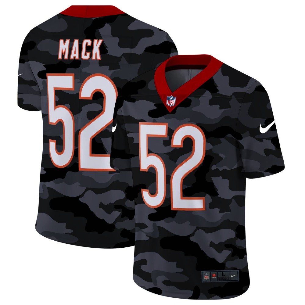 Men's Chicago Bears #52 Khalil Mack 2020 Camo Limited Stitched Jersey Men's Chicago Bears #52 Khalil Mack 2020 Camo Limited Stitched Jersey