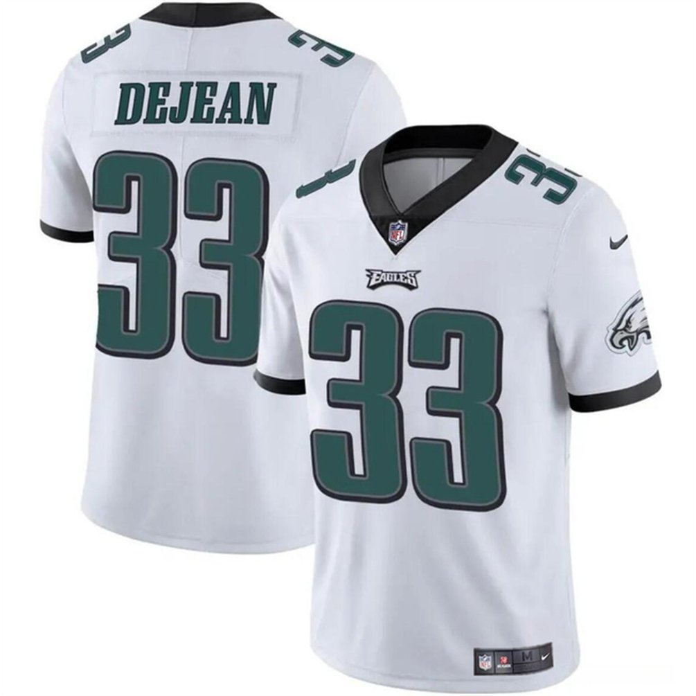 Men's Philadelphia Eagles #33 Cooper DeJean White 2024 Draft Vapor Untouchable Limited Stitched Football Jersey Men's Philadelphia Eagles #33 Cooper DeJean White 2024 Draft Vapor Untouchable Limited Stitched Football Jersey