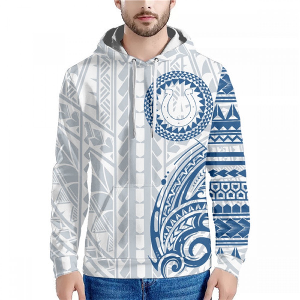 Men's Indianapolis Colts White/Grey Hoodie Men's Indianapolis Colts White/Grey Hoodie