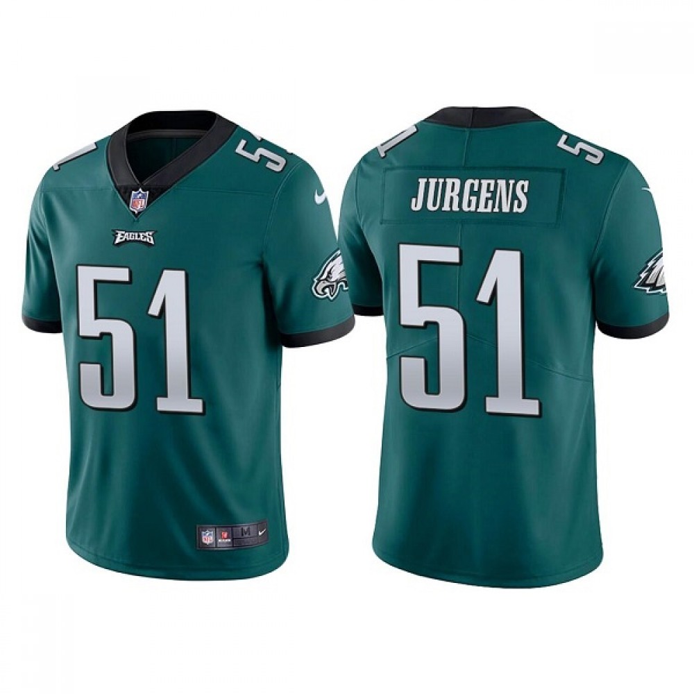 Men's Philadelphia Eagles #51 Cameron Jurgens Green Vapor Untouchable Limited Stitched Jersey Men's Philadelphia Eagles #51 Cameron Jurgens Green Vapor Untouchable Limited Stitched Jersey