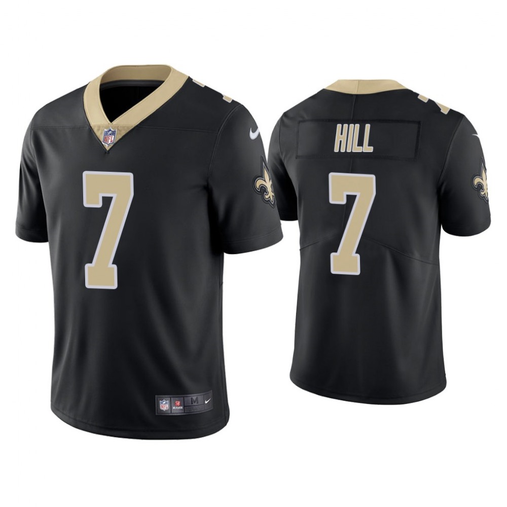 Men's New Orleans Saints #7 Taysom Hill Black Vapor Untouchable Limited Stitched Jersey Men's New Orleans Saints #7 Taysom Hill Black Vapor Untouchable Limited Stitched Jersey