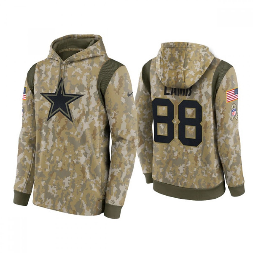 Men's Dallas Cowboys #88 CeeDee Lamb Camo 2021 Salute To Service Therma Performance Pullover Hoodie Men's Dallas Cowboys #88 CeeDee Lamb Camo 2021 Salute To Service Therma Performance Pullover Hoodie