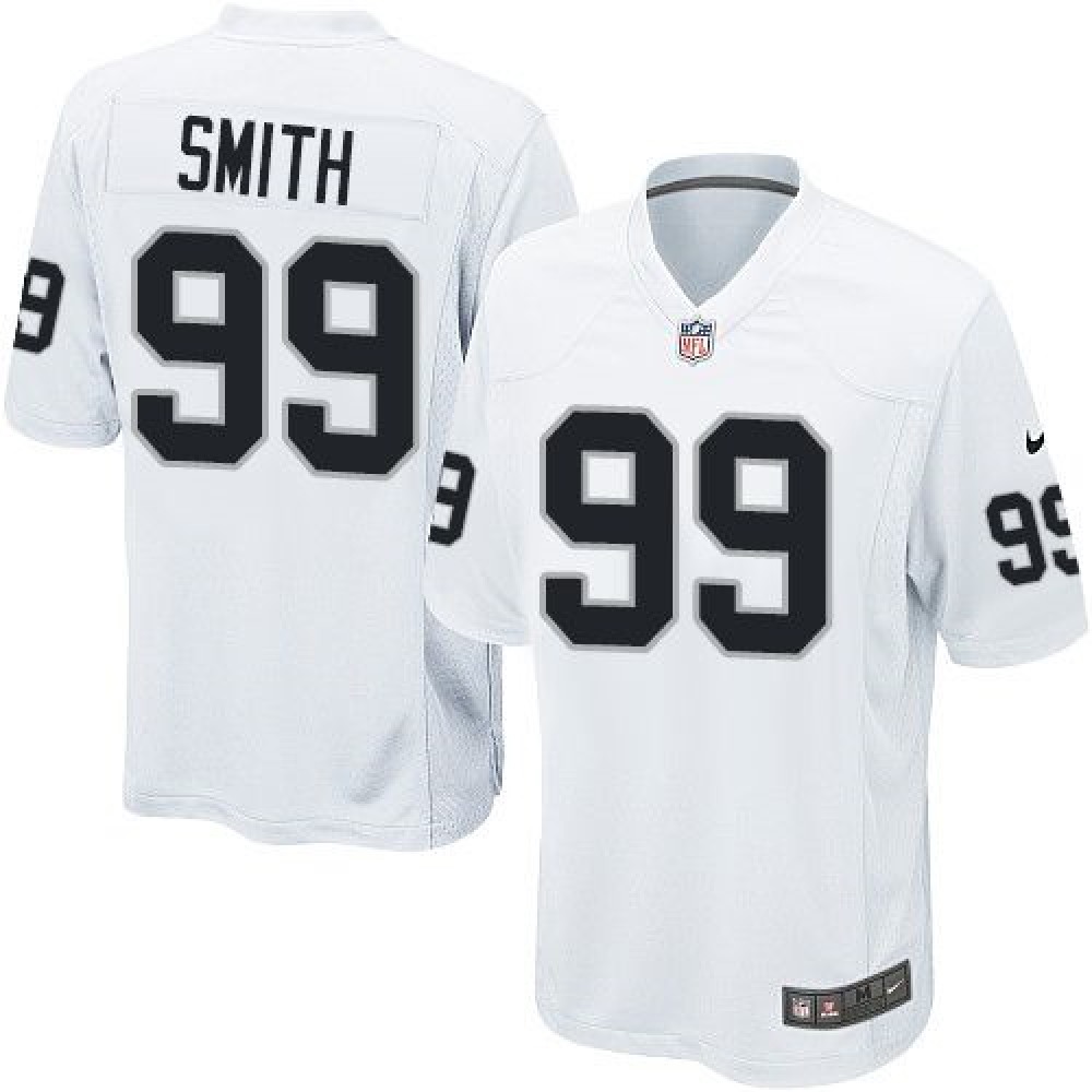 Nike Raiders #99 Aldon Smith White Youth Stitched NFL Elite Jersey Nike Raiders #99 Aldon Smith White Youth Stitched NFL Elite Jersey