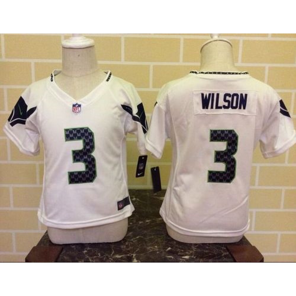 Toddler Nike Seahawks #3 Russell Wilson White Stitched NFL Elite Jersey Toddler Nike Seahawks #3 Russell Wilson White Stitched NFL Elite Jersey