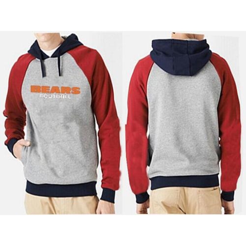 Chicago Bears English Version Pullover Hoodie Grey & Red Chicago Bears English Version Pullover Hoodie Grey & Red
