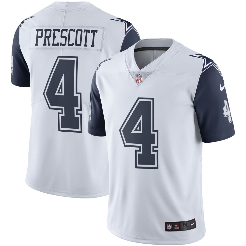 Youth Dallas Cowboys #4 Dak Prescott White Color Rush Limited Stitched NFL Jersey Youth Dallas Cowboys #4 Dak Prescott White Color Rush Limited Stitched NFL Jersey