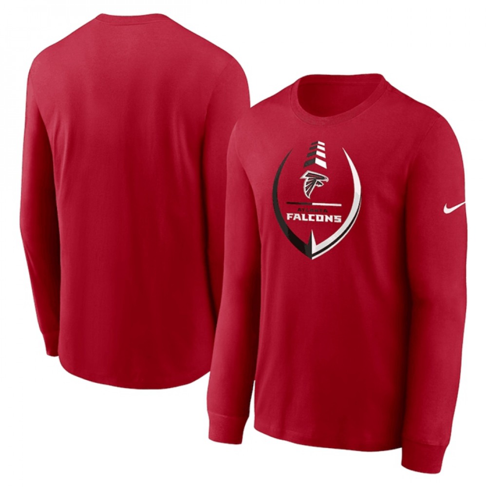Men's Atlanta Falcons Red Icon Legend Performance Long Sleeve T-Shirt Men's Atlanta Falcons Red Icon Legend Performance Long Sleeve T-Shirt