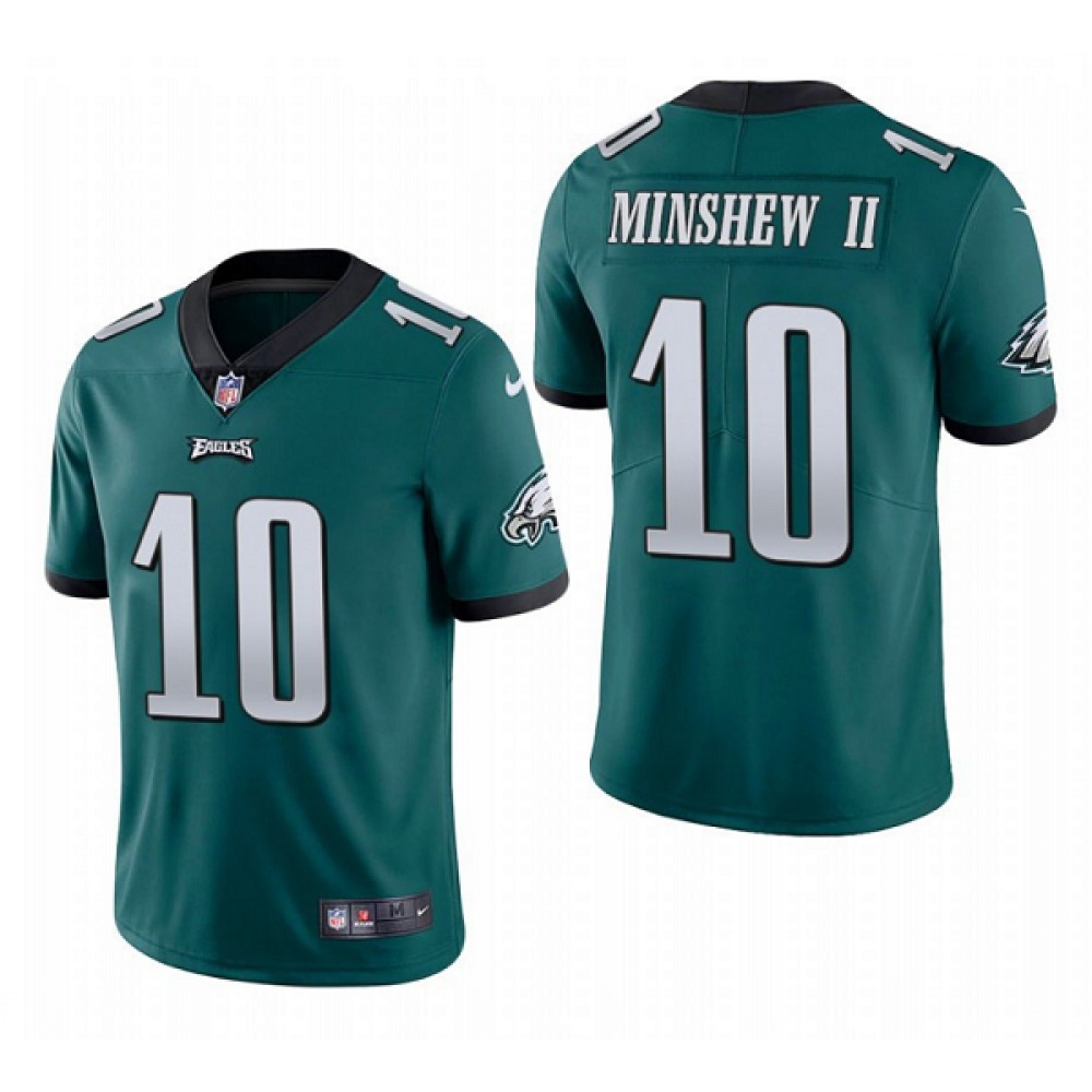 Men's Philadelphia Eagles #10 Gardner Minshew II Green Vapor Untouchable Limited Stitched Jersey Men's Philadelphia Eagles #10 Gardner Minshew II Green Vapor Untouchable Limited Stitched Jersey