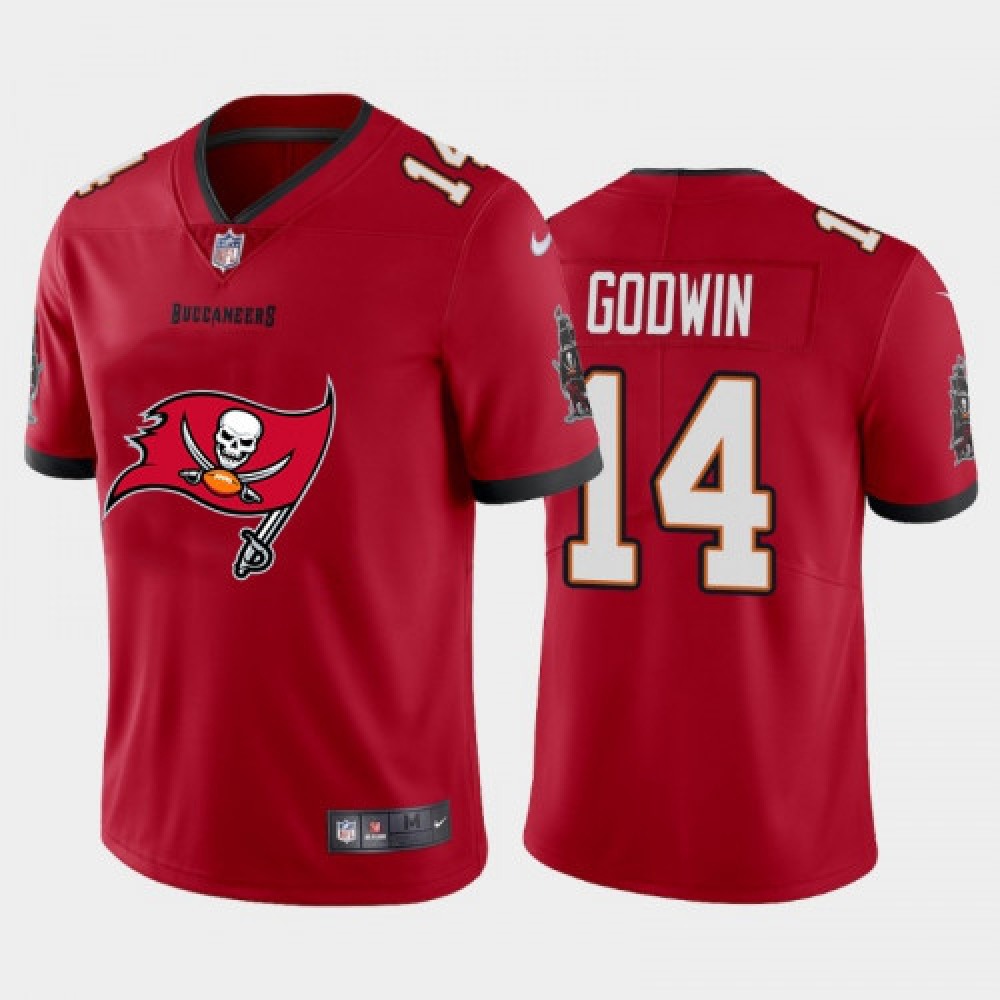 Men's Tampa Bay Buccaneers #14 Chris Godwin Red 2020 Team Big Logo Limited Stitched Jersey Men's Tampa Bay Buccaneers #14 Chris Godwin Red 2020 Team Big Logo Limited Stitched Jersey