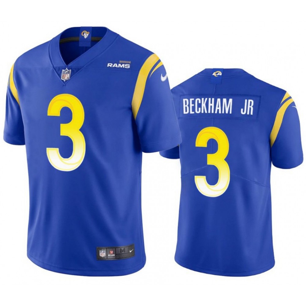 Youth Los Angeles Rams #3 Odell Beckham Jr. Royal Vapor Untouchable Limited Stitched Jersey Youth Los Angeles Rams #3 Odell Beckham Jr. Royal Vapor Untouchable Limited Stitched Jersey