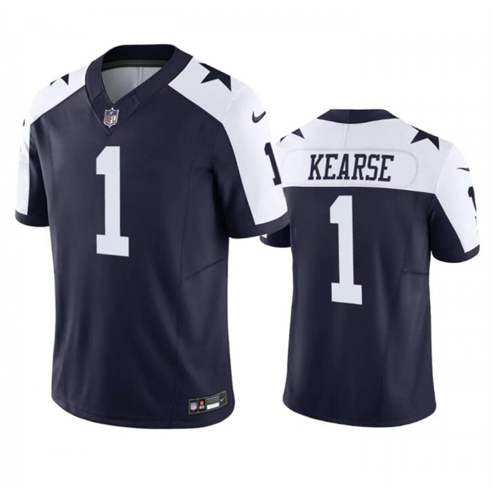 Men's Dallas Cowboys #1 Jayron Kearse Navy/White 2023 F.U.S.E. Vapor Limited Stitched Football Jersey Men's Dallas Cowboys #1 Jayron Kearse Navy/White 2023 F.U.S.E. Vapor Limited Stitched Football Jersey
