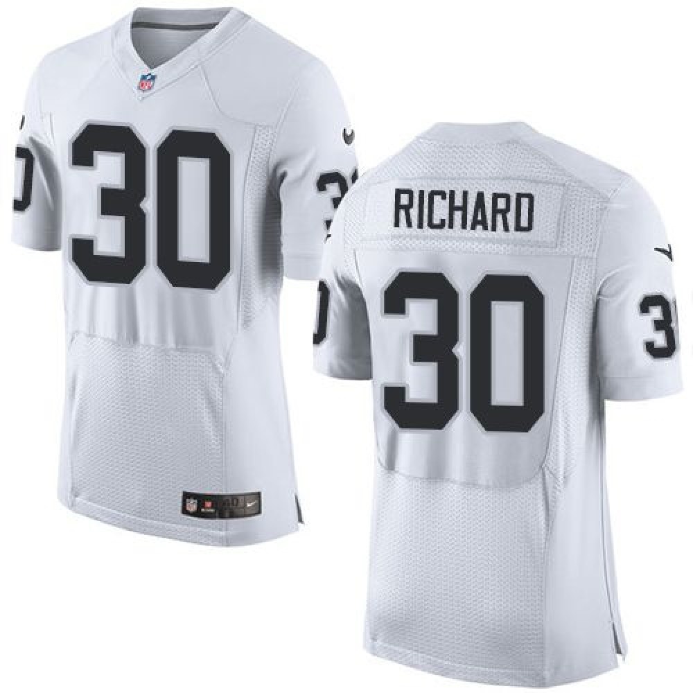 Nike Raiders #30 Jalen Richard White Men's Stitched NFL New Elite Jersey Nike Raiders #30 Jalen Richard White Men's Stitched NFL New Elite Jersey