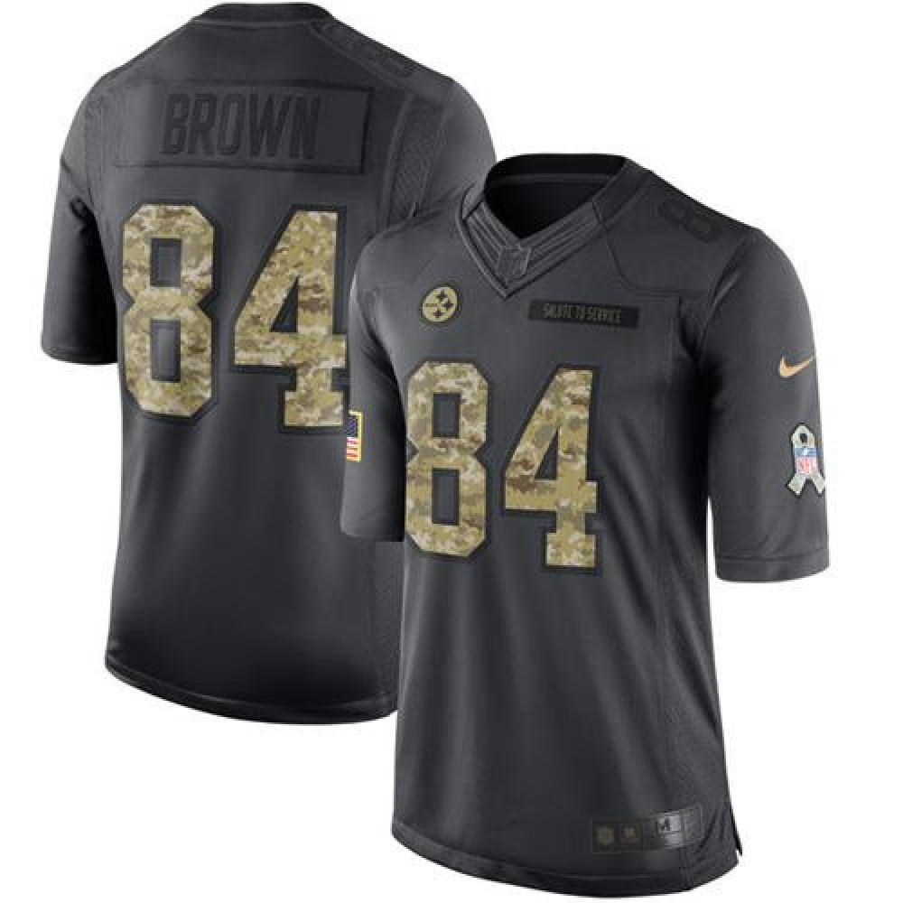 Nike Steelers #84 Antonio Brown Black Youth Stitched NFL Limited 2016 Salute to Service Jersey Nike Steelers #84 Antonio Brown Black Youth Stitched NFL Limited 2016 Salute to Service Jersey