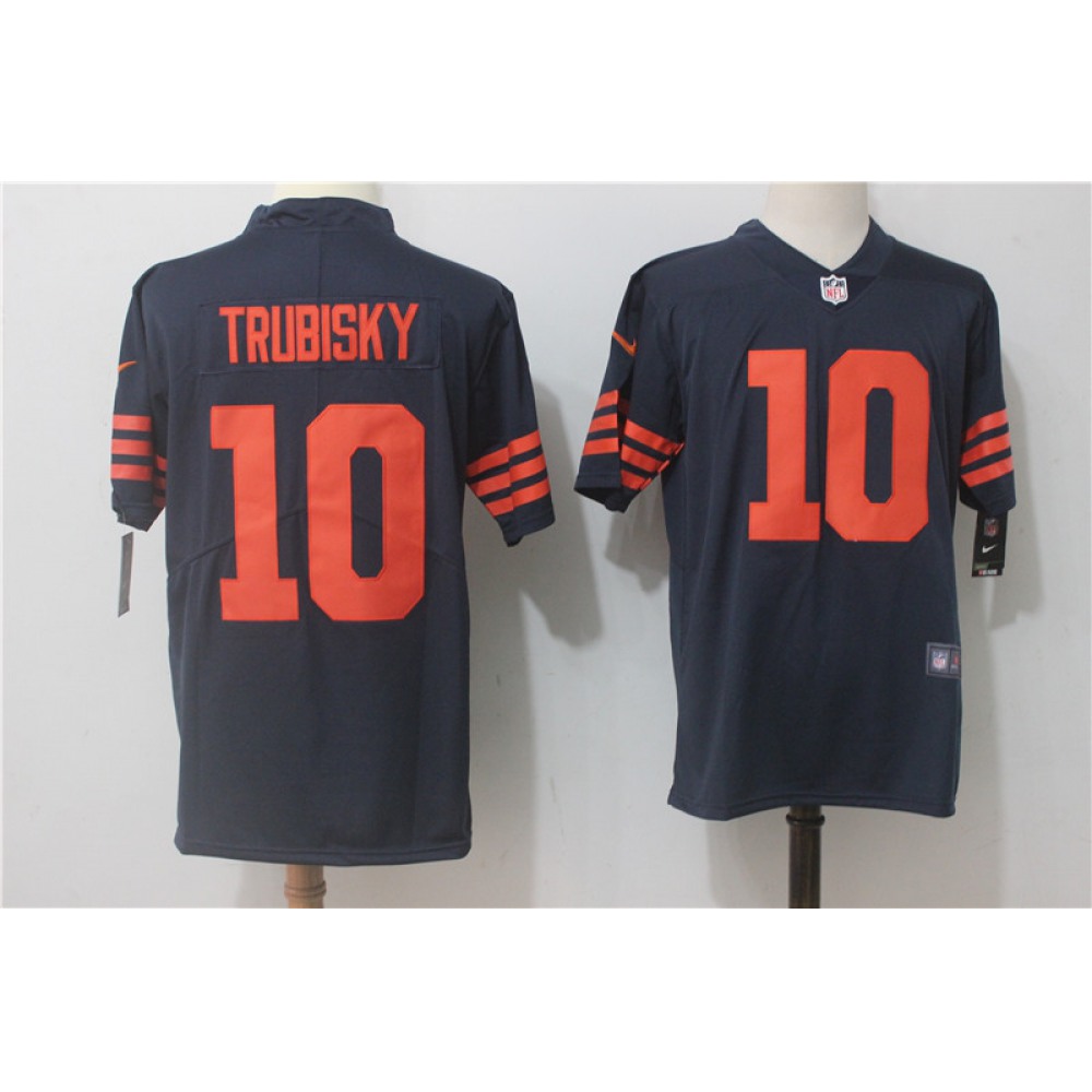 Men's Nike Chicago Bears #10 Mitchell Trubisky Navy Blue Alternate Stitched NFL Vapor Untouchable Limited Jersey Men's Nike Chicago Bears #10 Mitchell Trubisky Navy Blue Alternate Stitched NFL Vapor Untouchable Limited Jersey