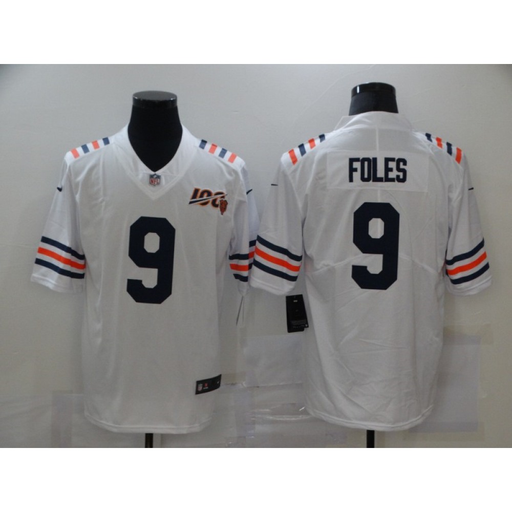 Men's Chicago Bears #9 Nick Foles White 100th Season Vapor Untouchable Limited Stitched Jersey Men's Chicago Bears #9 Nick Foles White 100th Season Vapor Untouchable Limited Stitched Jersey