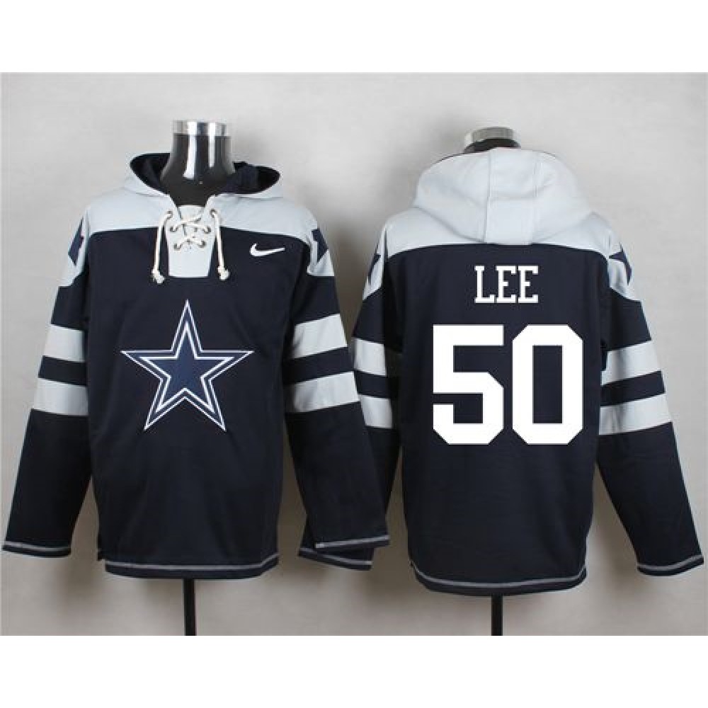 Nike Cowboys #50 Sean Lee Navy Blue Player Pullover NFL Hoodie Nike Cowboys #50 Sean Lee Navy Blue Player Pullover NFL Hoodie