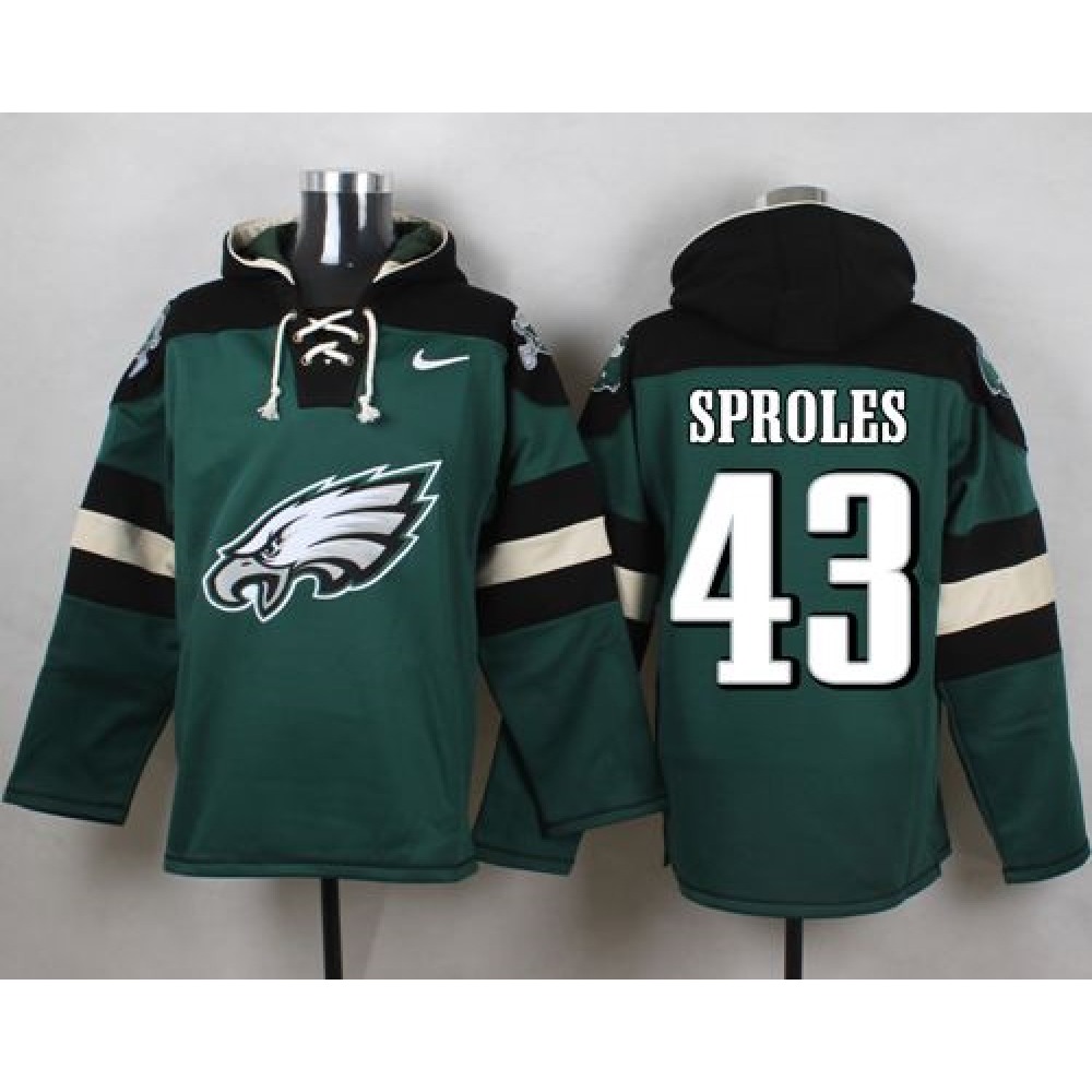 Nike Eagles #43 Darren Sproles Midnight Green Player Pullover NFL Hoodie Nike Eagles #43 Darren Sproles Midnight Green Player Pullover NFL Hoodie