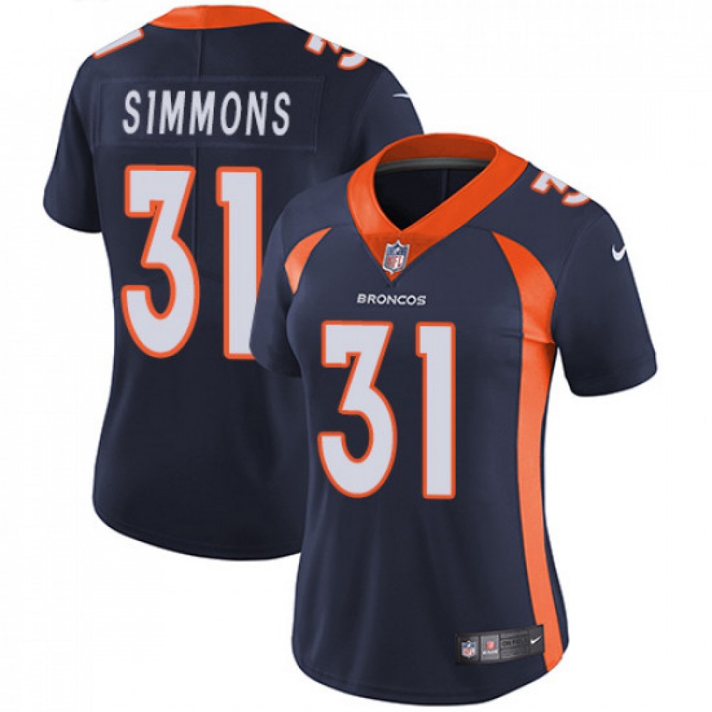 Women's Denver Broncos #31 Justin Simmons Navy Vapor Untouchable Limited Stitched NFL Jersey(Run Small) Women's Denver Broncos #31 Justin Simmons Navy Vapor Untouchable Limited Stitched NFL Jersey(Run Small)