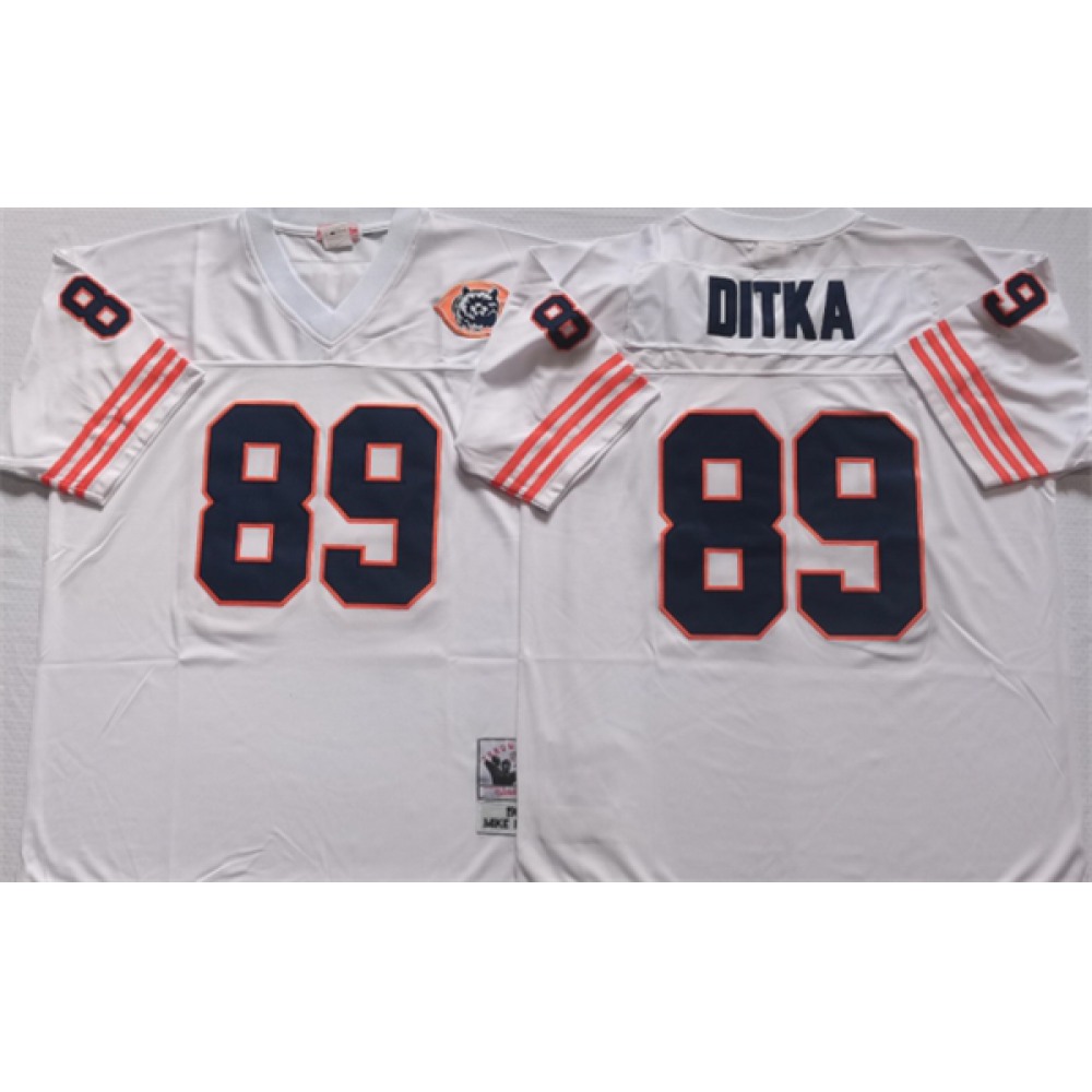 Men's Chicago Bears #89 DITKA White Stitched Jersey Men's Chicago Bears #89 DITKA White Stitched Jersey