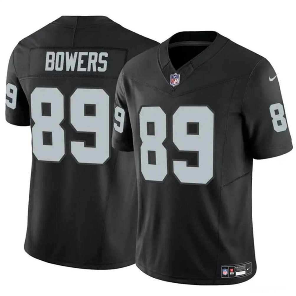 Men's Las Vegas Raiders #89 Brock Bowers Black 2024 Draft F.U.S.E Vapor Stitched Football Jersey Men's Las Vegas Raiders #89 Brock Bowers Black 2024 Draft F.U.S.E Vapor Stitched Football Jersey