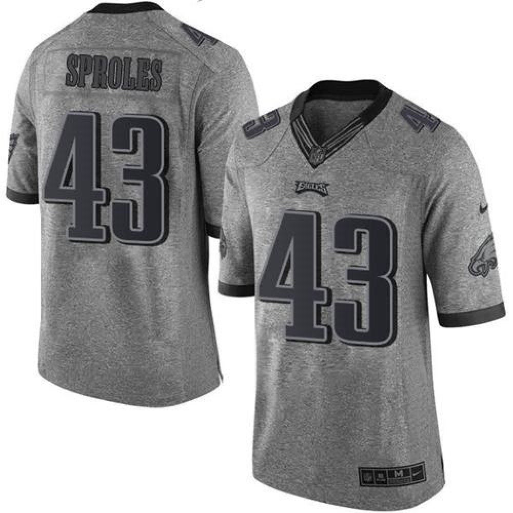 Nike Eagles #43 Darren Sproles Gray Men's Stitched NFL Limited Gridiron Gray Jersey Nike Eagles #43 Darren Sproles Gray Men's Stitched NFL Limited Gridiron Gray Jersey
