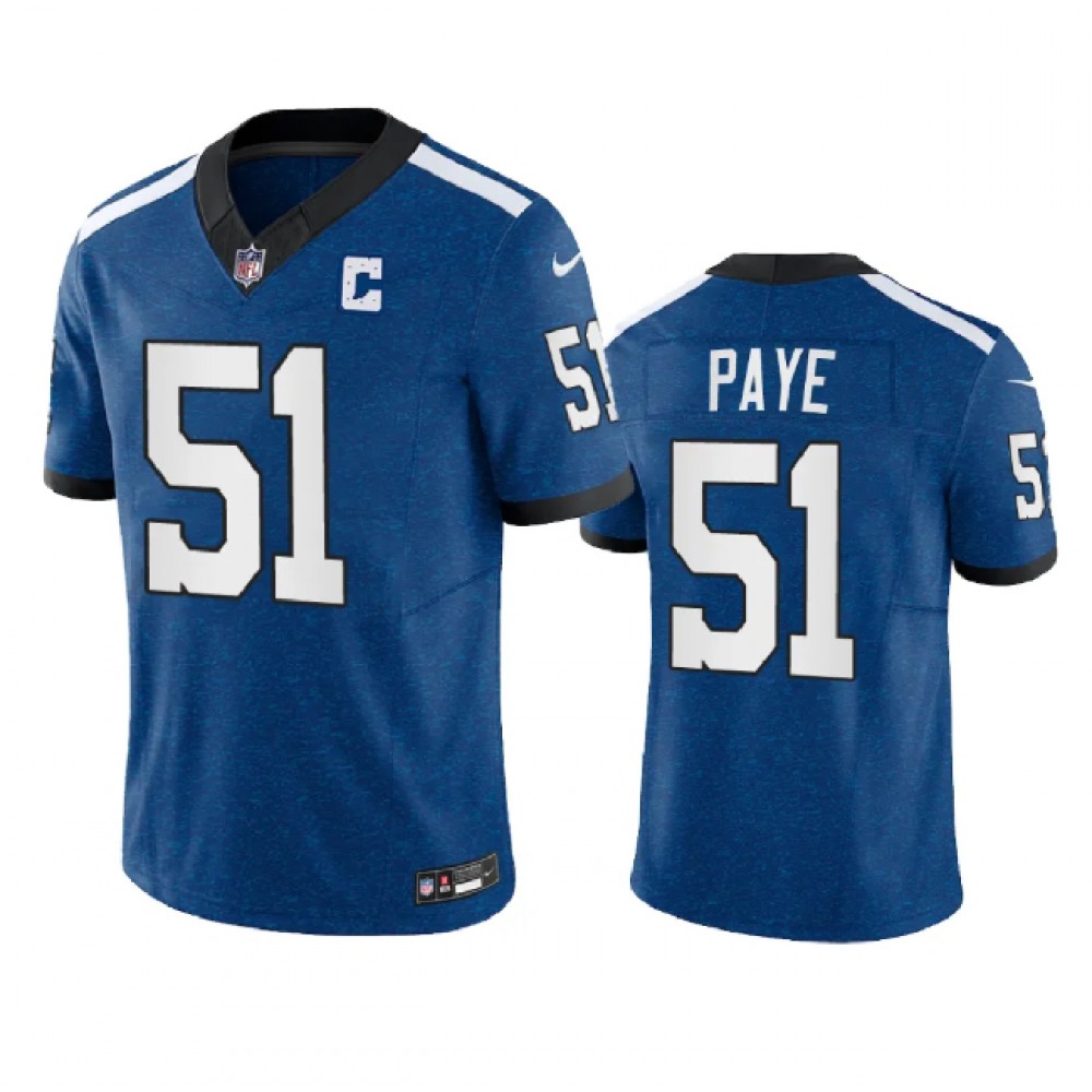 Men's Indianapolis Colts #51 Kwity Paye Indiana Nights Royal 2023 F.U.S.E. Indiana Nights Limited Stitched Football Jersey Men's Indianapolis Colts #51 Kwity Paye Indiana Nights Royal 2023 F.U.S.E. Indiana Nights Limited Stitched Football Jersey