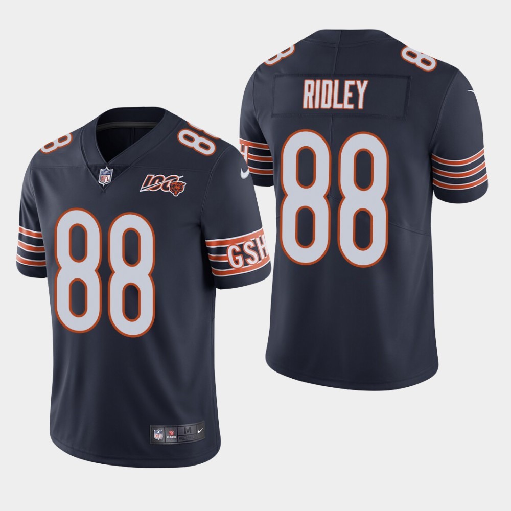 Men's Chicago Bears #88 Riley Ridley Navy 2019 100th Season Limited Stitched NFL Jersey Men's Chicago Bears #88 Riley Ridley Navy 2019 100th Season Limited Stitched NFL Jersey