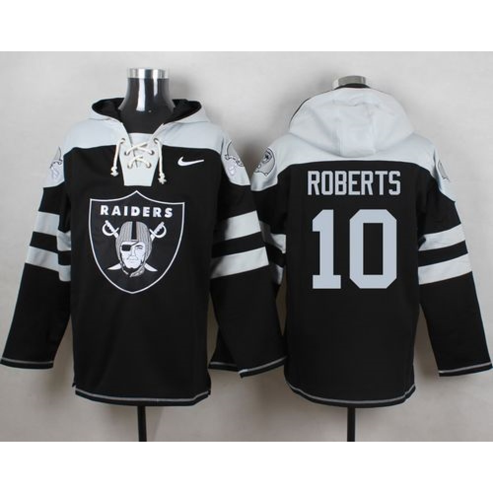 Nike Raiders #10 Seth Roberts Black Player Pullover NFL Hoodie Nike Raiders #10 Seth Roberts Black Player Pullover NFL Hoodie