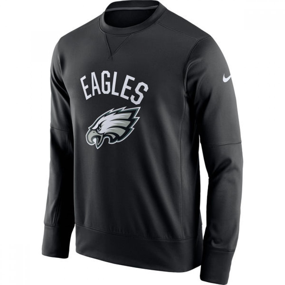 Men's Philadelphia Eagles Black Sideline Circuit Performance Sweatshirt Men's Philadelphia Eagles Black Sideline Circuit Performance Sweatshirt
